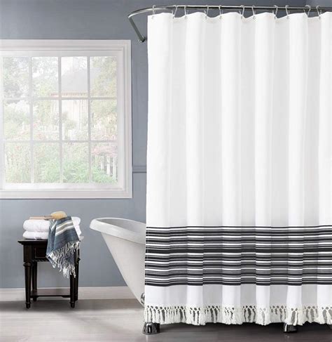 black and white shower curtain amazon|black and white shower curtains for bathroom.